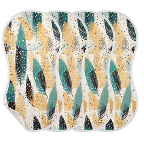 Kigai Leaves Baby Burp Cloths Extra Soft and Absorbent Burping Rags Cotton Burping Clothes Baby Washcloths for Newborn Boys Girls - 1 Pack3
