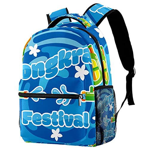 Sac à dos avec poches pour pistolet à eau bleu Songkran pour éviter de s'encombrer