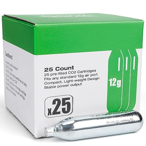CXWXC CO2 co2 kapseln 8g/12g Hochreine CO2 Kapseln (99 9%) Stahlgehäuse ölfrei & AntiLeck gewindefrei ClickLock für Luftdruck & Pneumatikgeräte