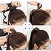 Wrap Around Synthetic Ponytail Clip in Hair Extensions One Piece Magic Paste Pony Tail Long Curly Wavy Soft Silky for Women Fashion and Beauty 17'' / 17 inch (light brown mix ash blonde)