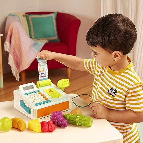 B. toys – Cashier Playset – Pretend Play Cash Register – Play Money, Calculator, Scanner – Role – Play Cashier Set – Learning Toys for Kids – 3+ Years(30 Pieces) by B. toys - Image 8