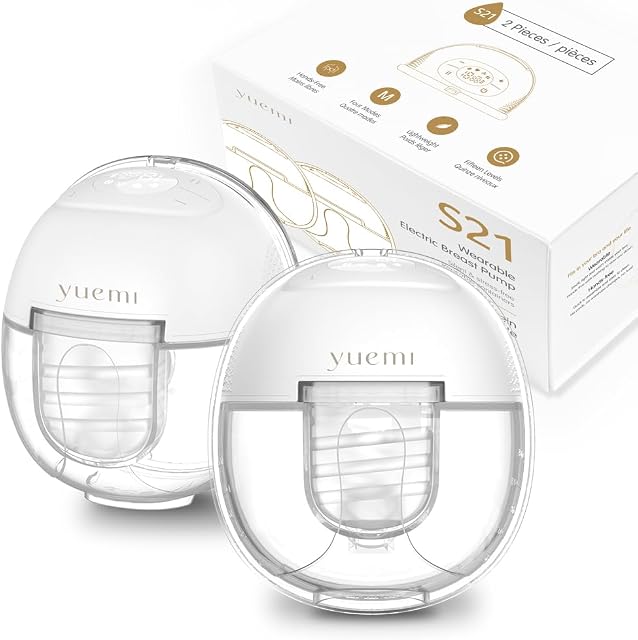 S21 Smart Breast Pump Wearable, Electric Breast Pump, LED Display, 4 Modes, Memory Function, 15 Suction Levels, Anti-Reverse Flow Valve, Portable Breast Milk Collector, BPA-Free