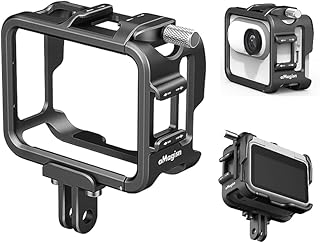 BeisDirect Metal Camera Cage Protective Bezel Compatible with Insta360 GO 3 Accessories Cage Frame Case Metal Bezel for Insta 360 GO 3 Protective Case with Silicone Lens Protective Case