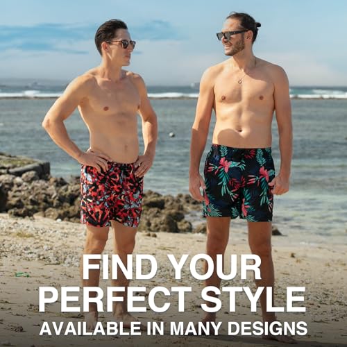 Image of Kanu Surf Men's Big Viper Extended Size Stripe Swim Trunk