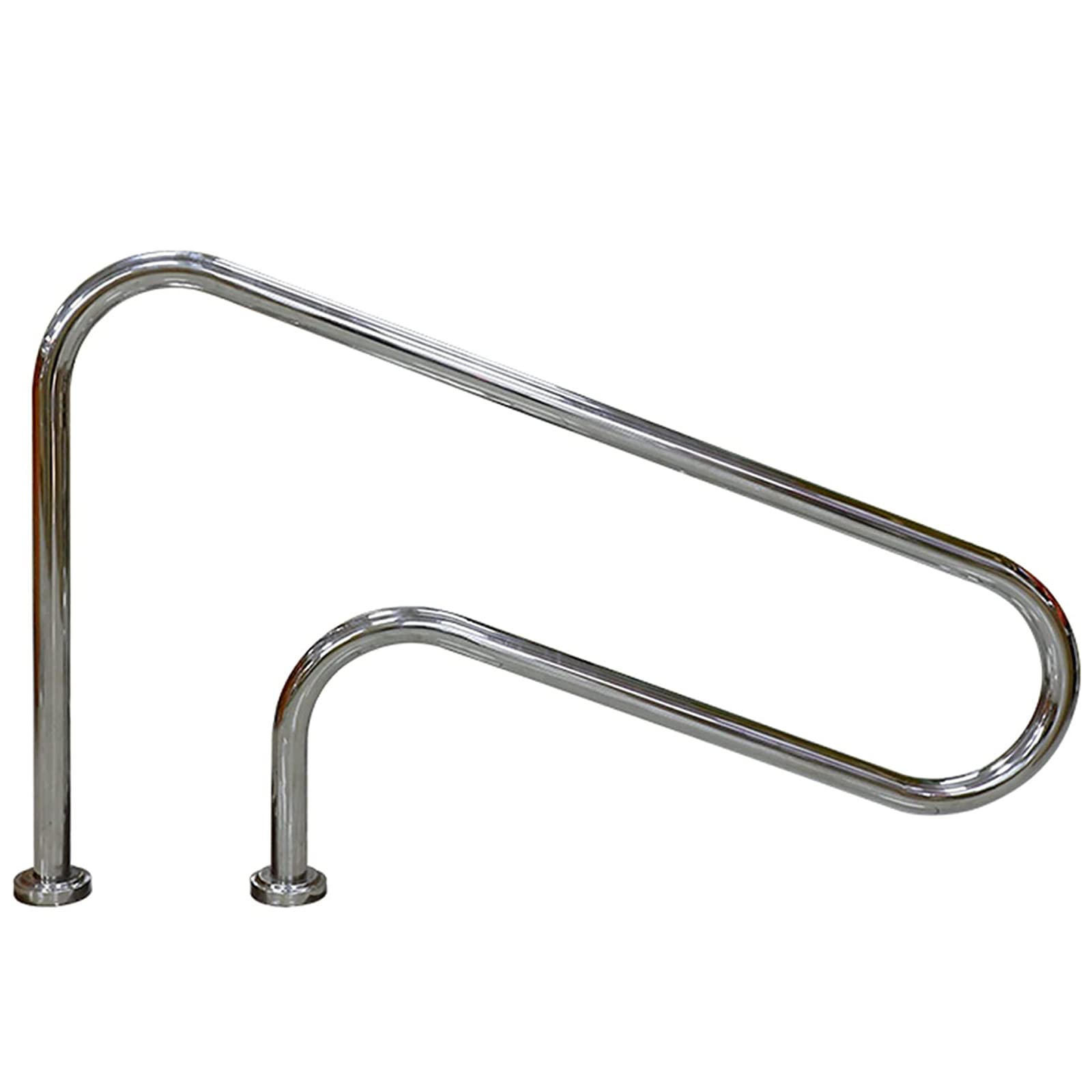 Klzuopt Silver Swimming Pool Safety Hand Rail Swimming Pool Safety Handrail With Easy Installation For Inground Pool Entry