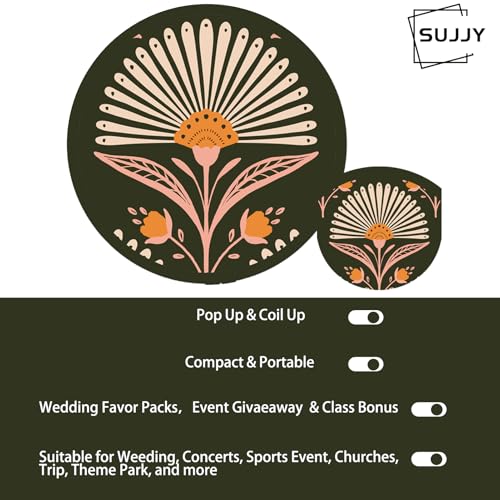 4 Pack Olive Boho Foldable Hand Fans – Pocket-Sized Cooling Fans for Daily Use, Hot Flashes, Menopause Relief, Travel & Outdoor (Olive Drab) - Image 4