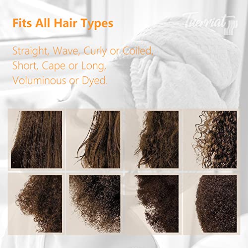 Tuerriat Microfiber Hair Towel ,Microfiber Hair Towel Wrap, Super Absorbent & Quick Dry Hair Turban For Women ,10.24 X 29.53 Inches Anti-Frizz, Anti-Breakage, Hands-Free Microfiber Towel For Hair #TOP3