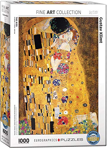 Gustav Klimt The Kiss 1000 Piece Jigsaw Puzzle by Eurographics , Yellow