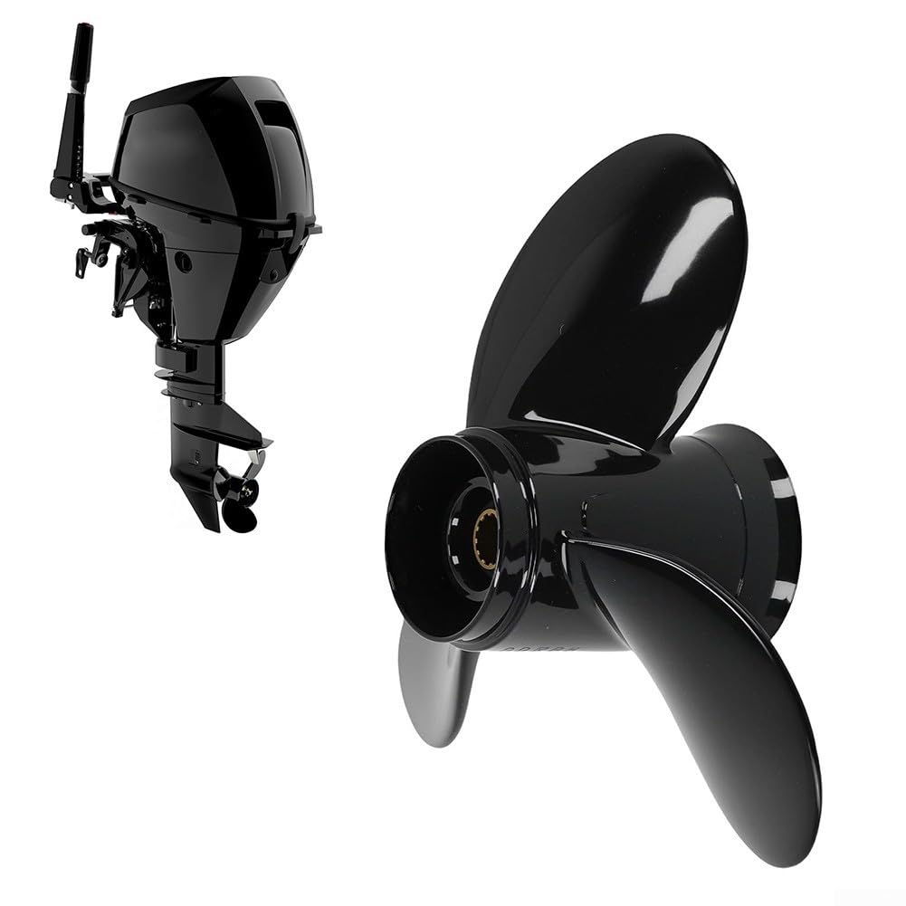 8,9 x 8,5 Propeller mit 12 SplineE und 3 aus Aluminiumlegierung für Quecksilber für Tohatsu für Nissan 8 PS 9,8 PS 9,9 PS Außenbordbootmotoren