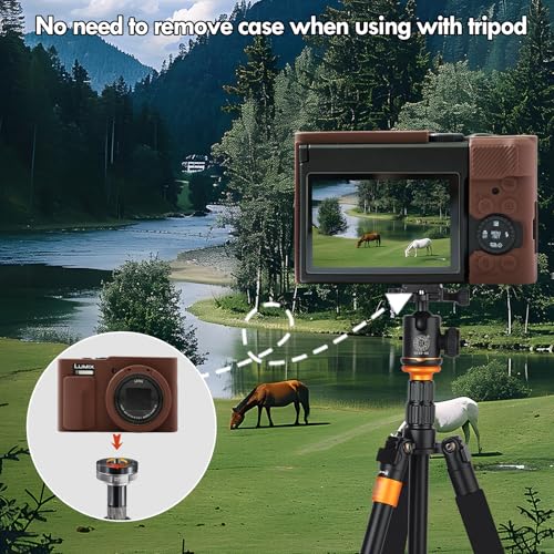 Funda de silicona para cámara Panasonic Lumix DC-ZS99, color coffee miniatura 5