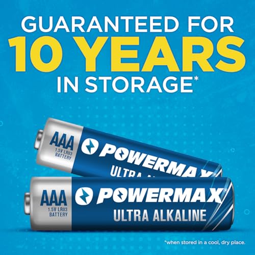 Powermax 24-Count Triple AAA Batteries, Ultra Long Lasting Alkaline Battery for Home and Office, 10-Year Shelf Life, Reclosable Packaging - Image 3