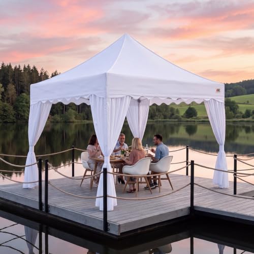 Image of ABCCANOPY Patio Pop Up Canopy Tent with Curtain 10x10 Event-Series (White)