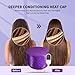 Thermal Steam Cap for Natural Hair Treatment: 10-Level Heating Cap for Deep Conditioning and Hair Steaming - Quick Heat-Up, Purple