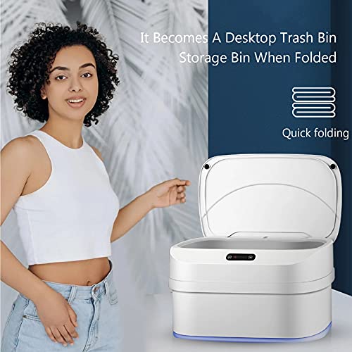 17.5L Groot-capaciteit Smart Folding Telescopic Prullenbak met bewegingssensor met automatische detectie en waterdicht… - Image 5