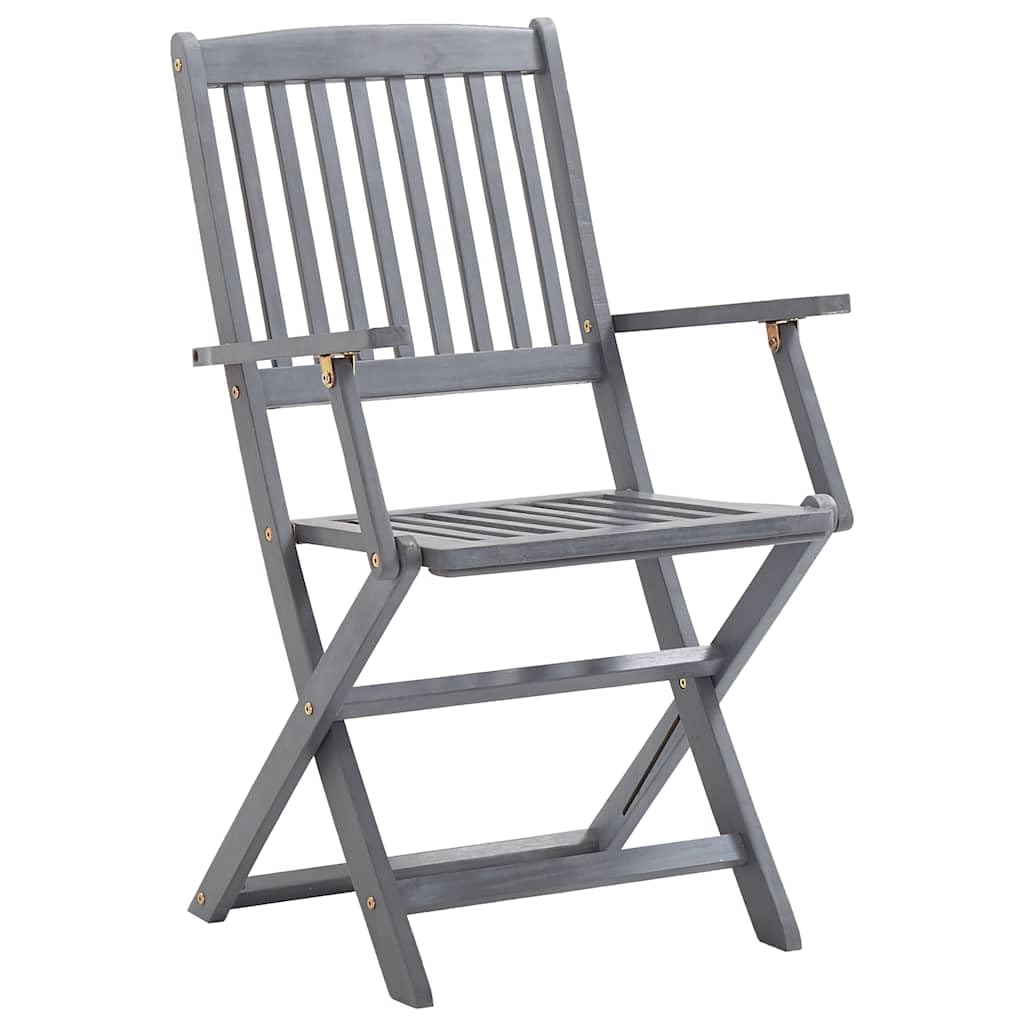 vidaXL Sedie da Giardino Pieghevoli Seggiole da Esterni Richiudibili Arredo da Giardino Mobile da Esterni 4 pz Legno Massello d'Acacia