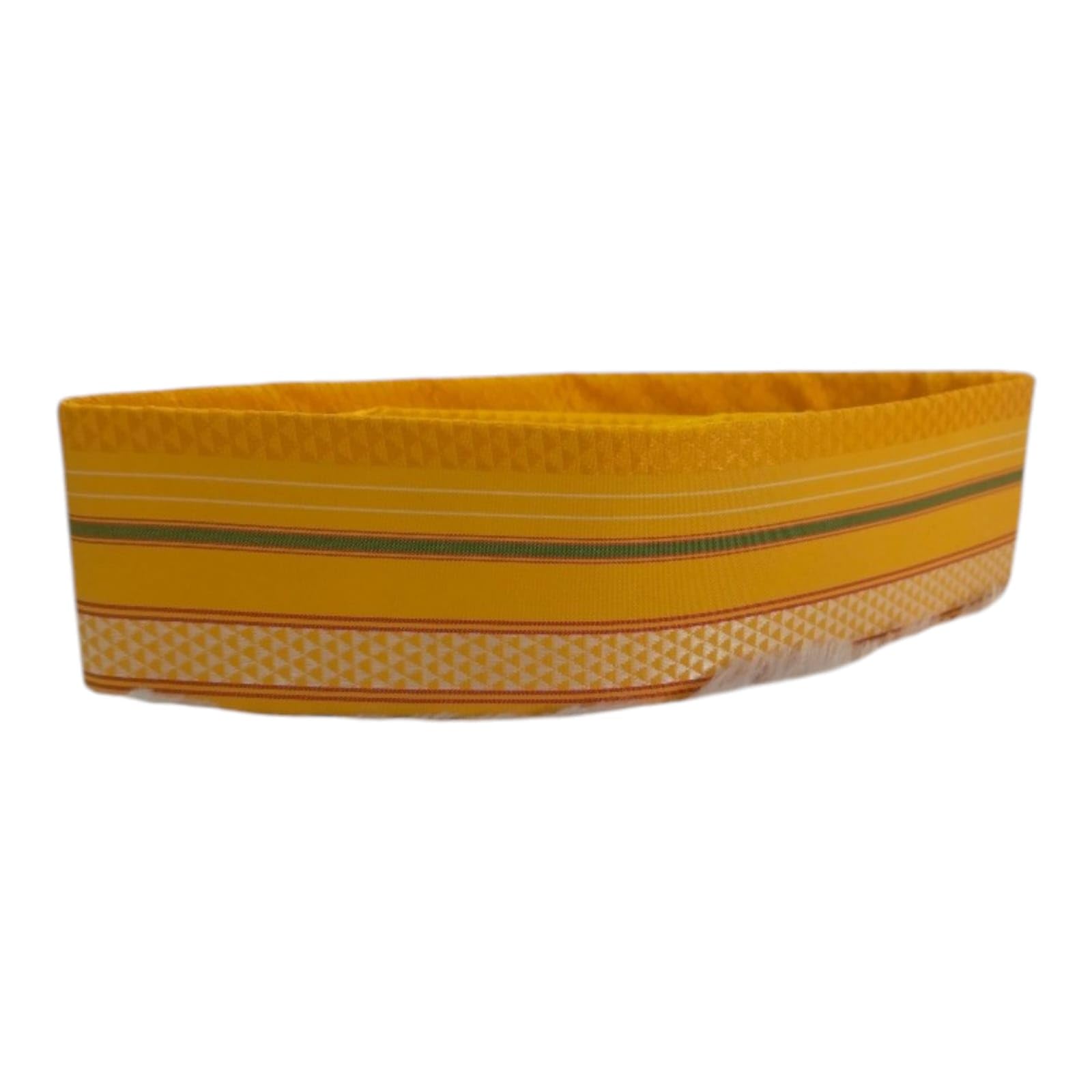 Traditional Ready to Wear Dupion Silk Topi for Men – Wedding, Pooja & Festive Ethnic Cap | Maharashtrian Style Pagdi Hat | Yellow-image-30