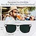 HIBLOKS 4Pcs Polarized Clip for Ray-Ban Meta Wayfarer RW4006 & Gen 2 RW4012 Regular (50-22), Discoloration Clips for Meta Wayfarer Gen 2 Protect Your Eyes, Cool and Fashion (Black+Green+Brown+Yellow)