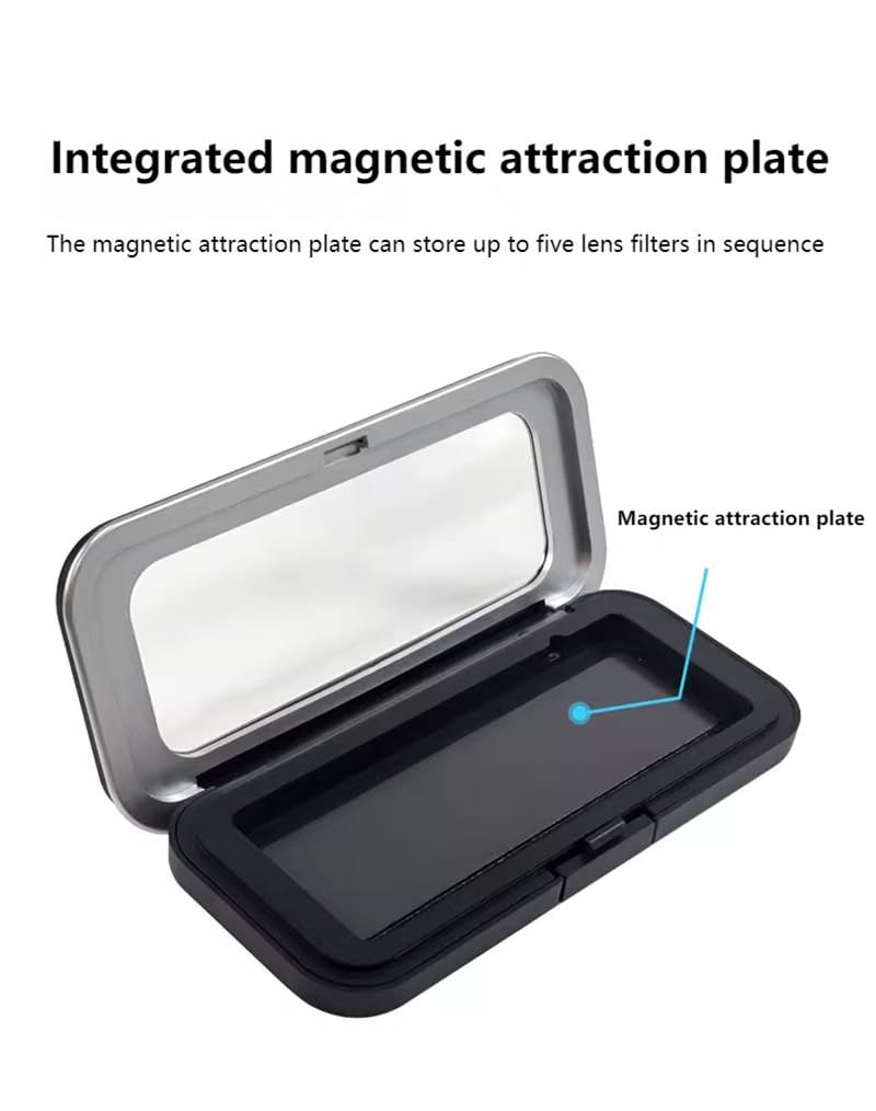 przenośna magnetyczna walizka do przechowywania dla DJI Osmo kieszonkowy filtr 4/3, akcesoria do aparatu, organizer na podróż, może przechowywać 5 kieszeni