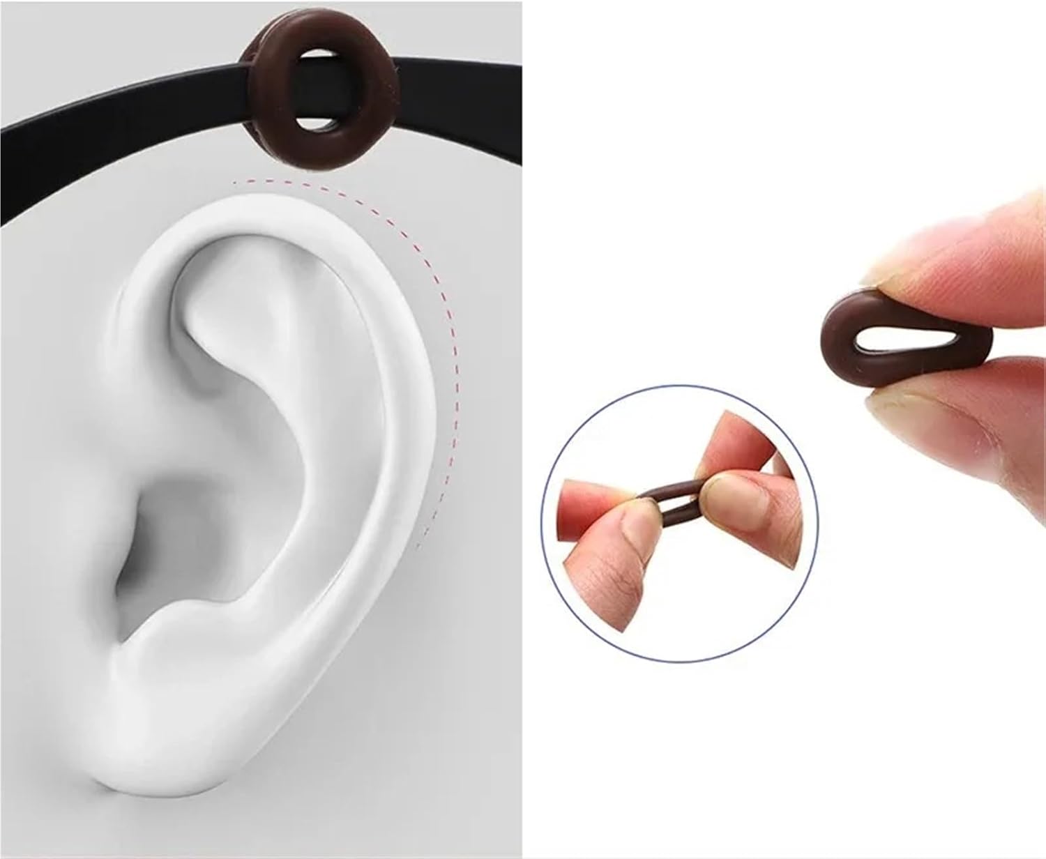 Eye Glasses Ear Grippers 600pcs Antislip Silicone Ear Grip Glasses Eyeglasses Leg Hook Stopper Bracket Temple Tip
