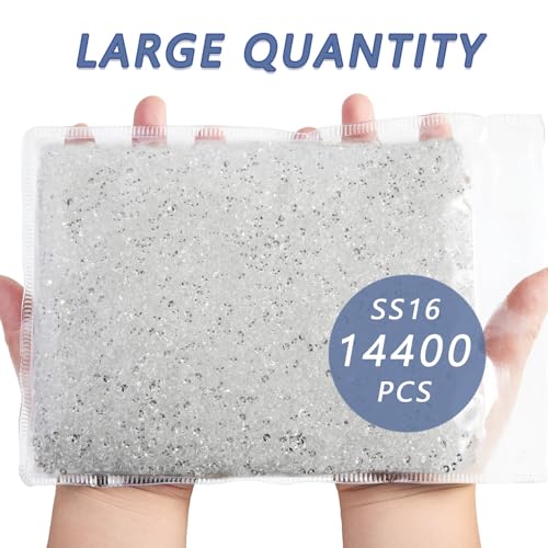 Image of Beadsland Flat Back Crystal Rhinestones Bulk, Transparent, SS16, 14400pcs