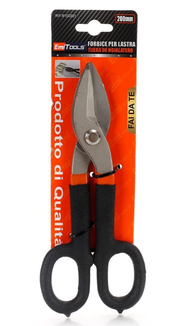 Cesoie per Lamiera, Forbici da Lattoniere, Taglio Dritto (Standard 200mm)