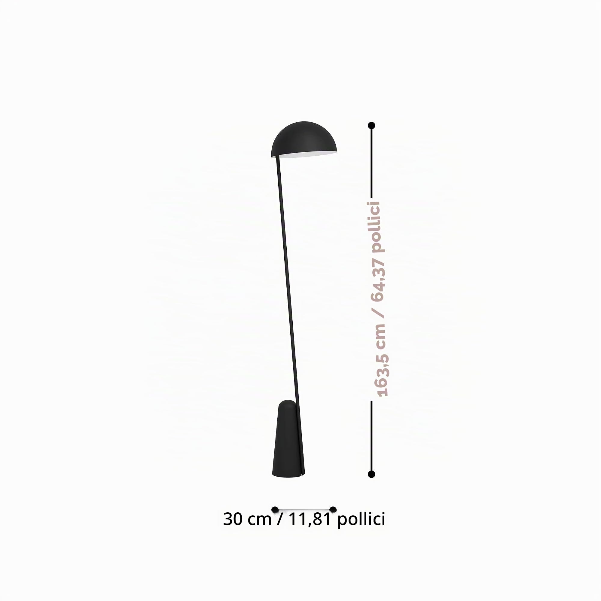 Eglo lampada da terra Aranzola, lampada dal design minimalista, in metallo | nero, luce da lettura per salotto, illuminazione sala, con attacco E27