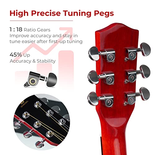 Vangoa Guitare Acoustique 4/4 Guitare Folk Country Pan coupé 41 Pouces pour Adulte Débutants Intermédiaire avec Guitare… - Les Beatles, Paul McCartney, John Lennon, RIngo Starr, George Harrison Vangoa Guitare Acoustique 4/4 Guitare Folk Country Pan coupé 41 Pouces pour Adulte Débutants Intermédiaire avec Guitare… – Image 6