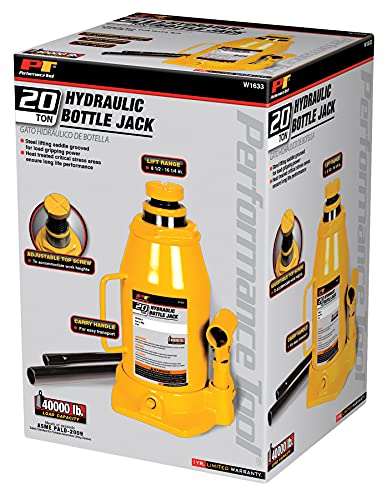 Image of Performance Tool W1633 20 Ton Heavy Duty Hydraulic Bottle Jack