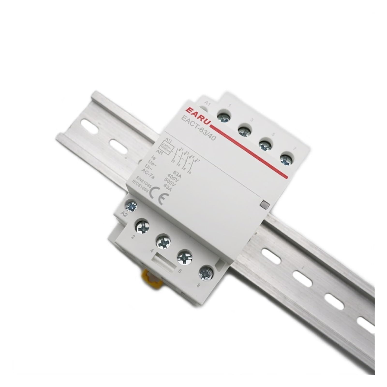 2P/4P 16-100 A AC 220 V DC 12 V/24 V 50/60 Hz Szyna DIN gospodarstwo domowe AC Modułowy stycznik Przełącznik Kontroler (2P-DC 24V, 25A_4NO)