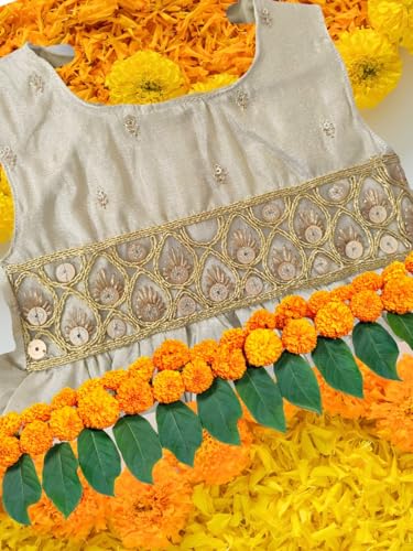 Image of TotzTouch Baby Girls Party Dress | Sleeveless Dress with Embroidered Belt for Birthday Baby Stylish Dress