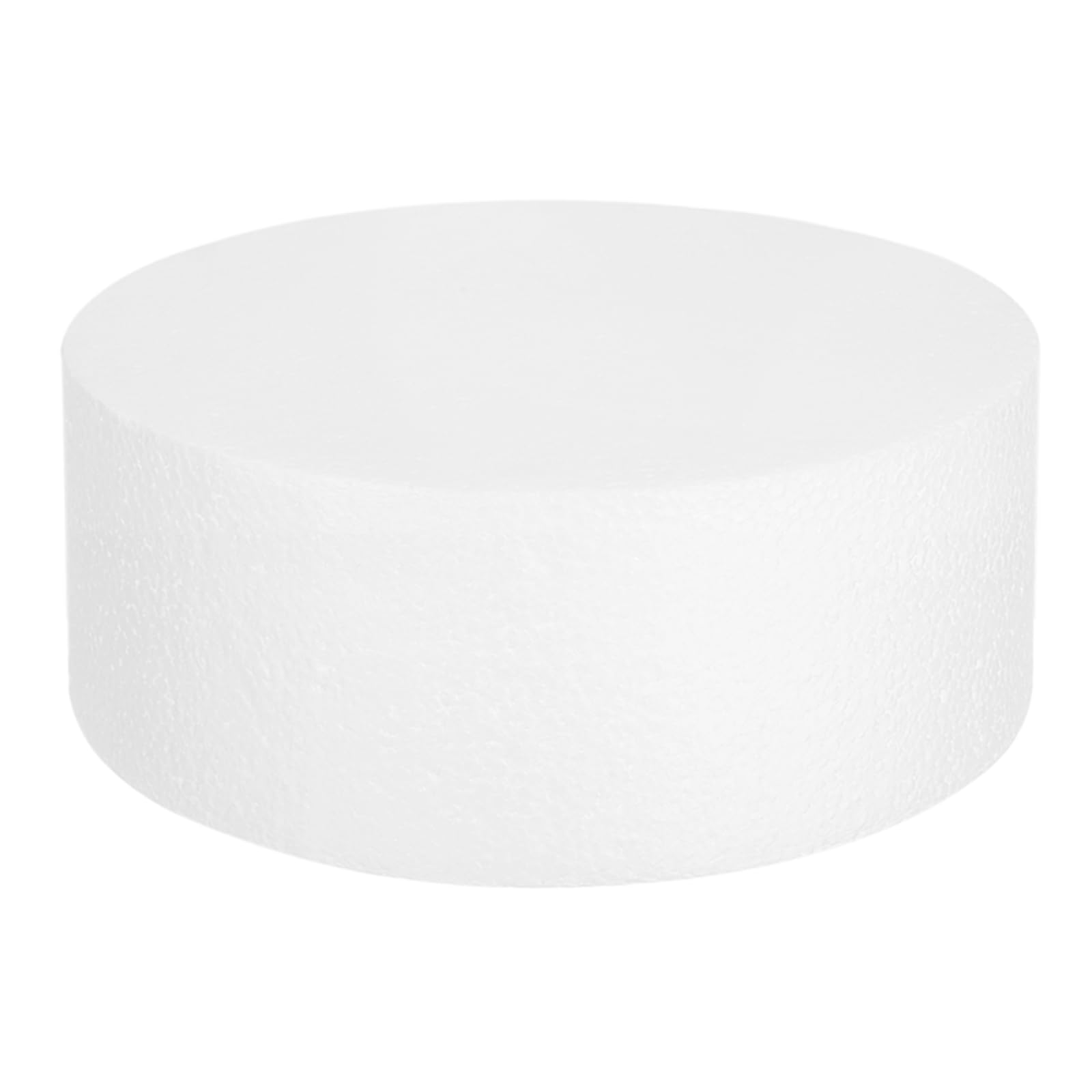 sourcing map Round Foam Cake Dummy, 8"x 3" White Fake Cake Circles Dummies Decorating Display for Wedding Birthday Party Cakes Decoration Crafts and Window Displays