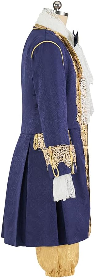 18th Century Adult Men Victorian Rococo Costume Baroque Masquerade Luxury Outfit King Prince Suit - Image 3