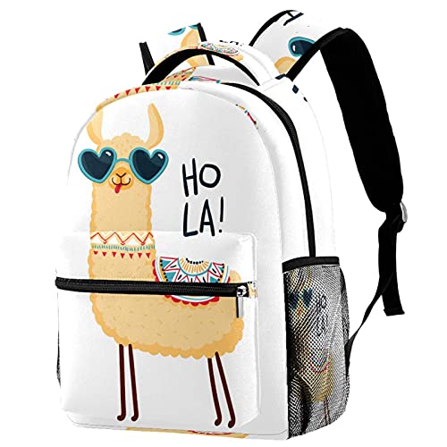 Sac à dos lama et alpaga pour enfants avec porte-bouteille intégré