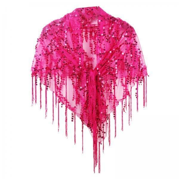 HEAVENGLOW 2xWomen Shawl Wrap Ladies Soft Sequin Bridal Shawl for Evening Festival Summer Rose Red|1 Women Sequin Shawl Wrap(2 Pack)|Scarves & Wraps-picture-39