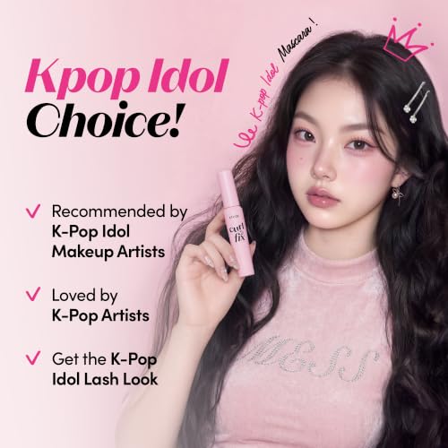 Image of ETUDE Curl Fix Mascara, Lash Mascara, Strong Curl Up, Long-Lasting, Waterproof, Light-Weight, Korean Makeup, Beauty, Vegan Certified, Volume (0.27 Fl Oz)