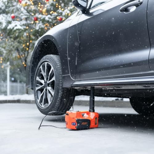 Image of Trihelper Electric Car Jack 5 Ton 12V Floor Jack Hydraulic Jack Stand Car Lift Jack with Integrated Tire Pump for SUV Truck Sedan Vehicle Roadside Emergency Tire Change