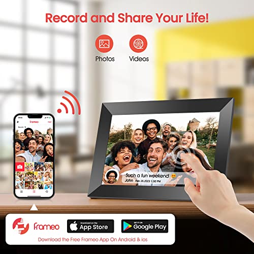 Frameo 10.1 Inch Wifi Digital Picture Frame, 1280X800 Hd Ips Touch Screen Photo Frame Electronic, 16Gb Memory, Auto-Rotate, Wall Mountable, Share Photos/Videos Instantly Via Frameo App From Anywhere #TOP3