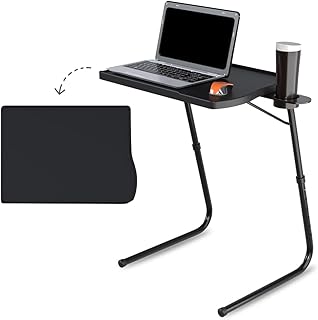 TABLE MAGIC - Pro Extended Work Space Laptop Table Mat Finish Laptop Table Multipurpose Height Adjustable Work Study Tv Tr... Price In India