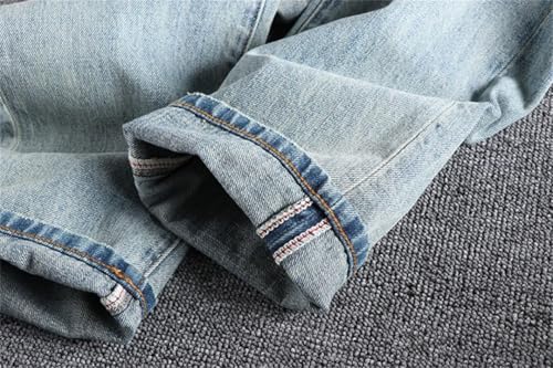 Men Bai Qian Slim Small Straight Joker Youth Casual Jeans3