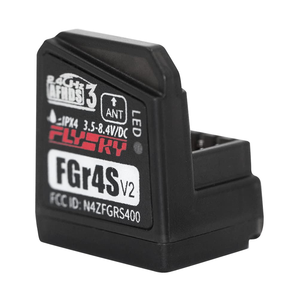 Récepteurs de spectre 4 canaux 2,4 G FGR4S V2 RC Récepteur compatible avec FrSky NB4 pour voiture télécommandée 1/10 / Aviron / Crawler