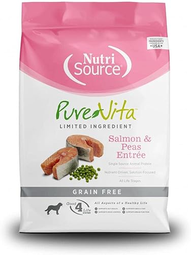 Tuffy's Pet Food 131646 Tuffy Pure Vita, sin cereales, salmón y batata para perros, 15 libras