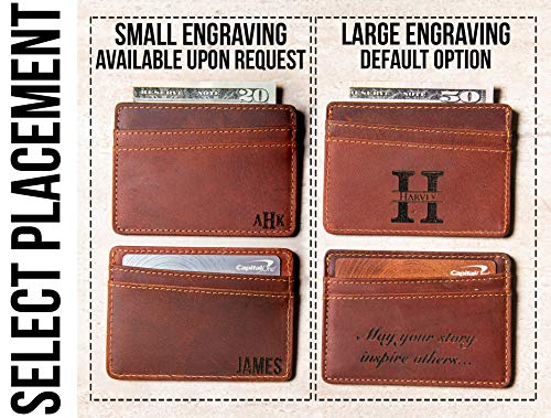 Personalized Ultra Slim Minimalist Leather Wallet - The Boca Wallet by Left Coast Original2