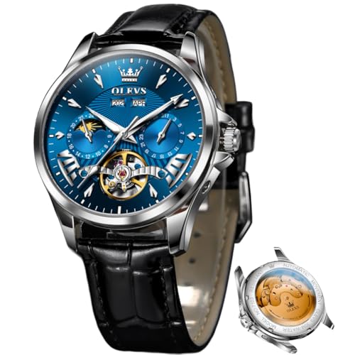 Image of OLEVS Watches for Men Quartz Fashion Business Waterproof Analog Stainless Date Week Diamond Luminous Mens Watch
