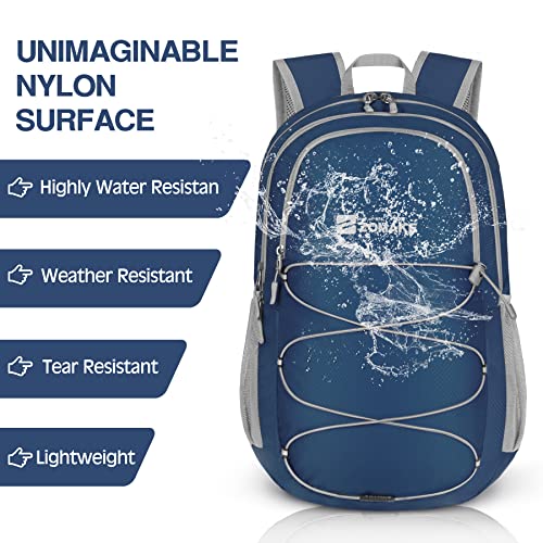 Image of ZOMAKE Ultra Lightweight Hiking Backpack 28L, Packable Small Backpacks Water Resistant Daypack for Women Men(Navy blue)