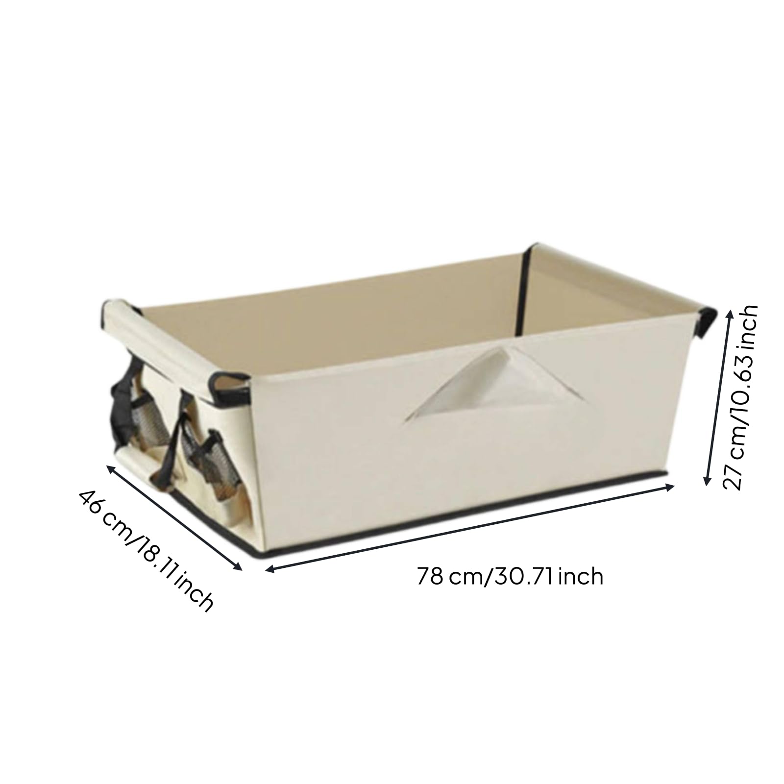 Carrello Pieghevole con Struttura in Metallo Antistrappo Interno Oxford 600D Rivestimento per Campeggiatori, Pesca, Giardinaggio, Beige, Style to 10