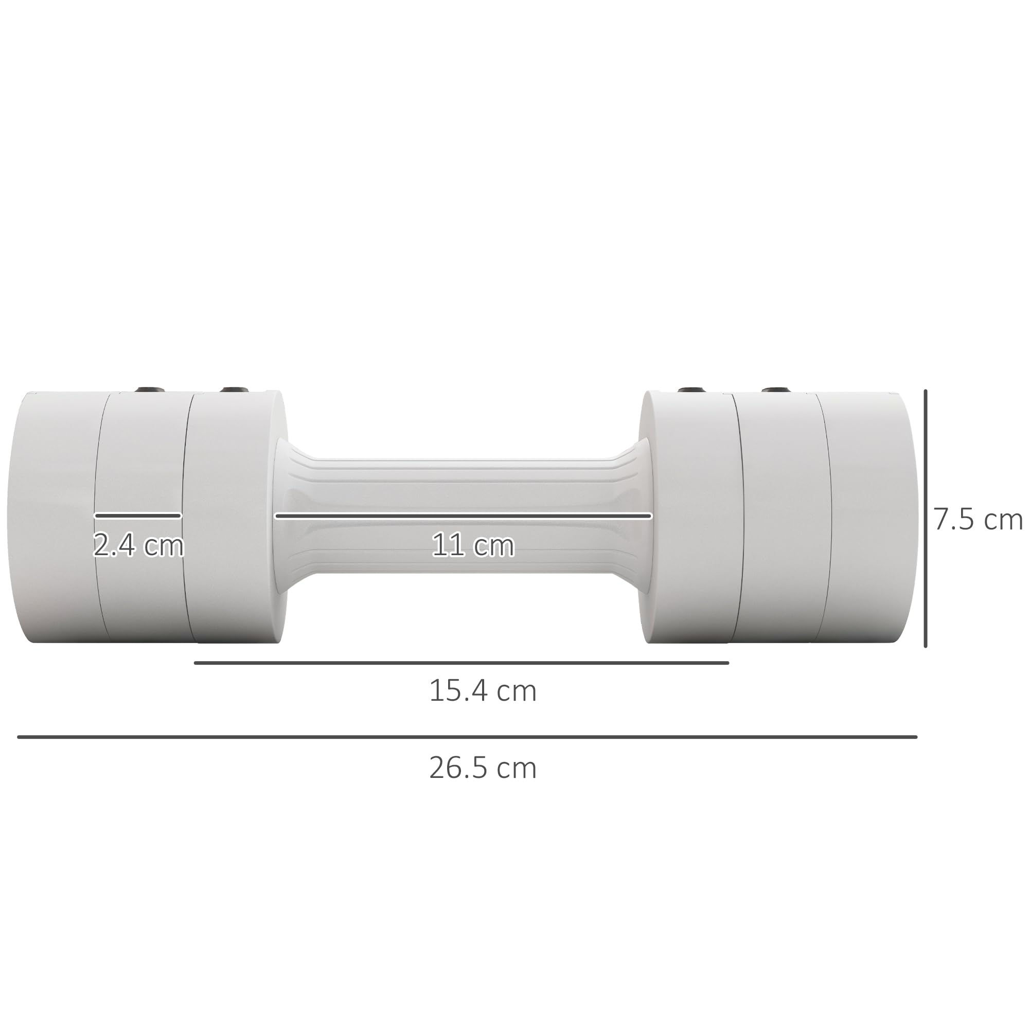 SPORTNOW Zestaw 2 hantli, regulowane obciążniki do rąk, dla mężczyzn i kobiet, trening domowej siłowni, 2,5 kg x 2