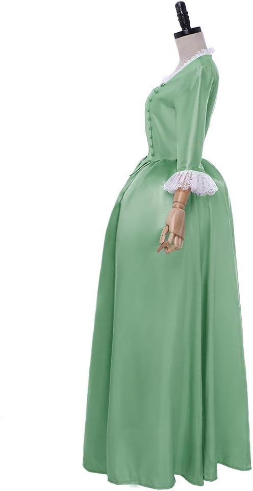 Women's Musical Hamilton Cosplay Angelica Peggy Eliza Schuyler Costume Colonial Lady Corset-Style Dress