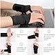 Jorun 2 Pcs Handgelenk Bandagen Schwarz Handgelenkstütze Einstellbar Bandage Handgelenk - Weich Atmungsaktiv Handgelenkschoner- für Pain Relief, Sports,Work