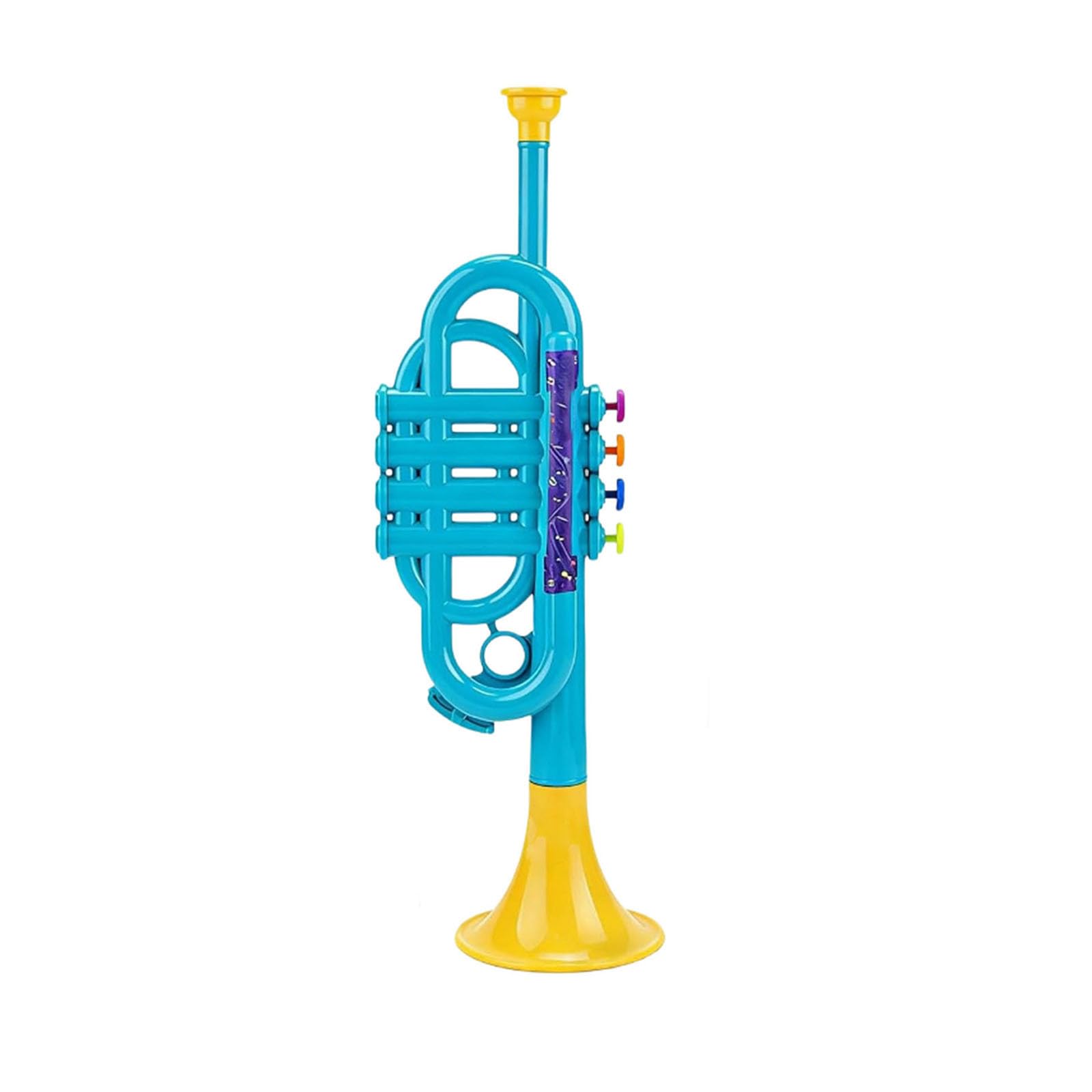 Generisch 2026 Trompeta de juguete para padres interactivos instrumentos musicales simulados trompeta niña guardería escuela (azul cielo, 35 x 10 x 8,5 cm)