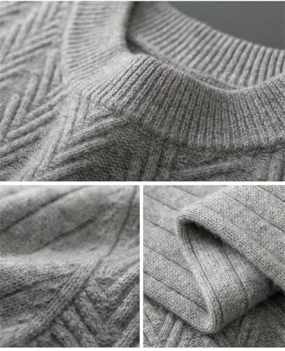 Men's Pullover Sweaters Long Sleeve O-Neck Thickened Warm Knit Sweater Tops3